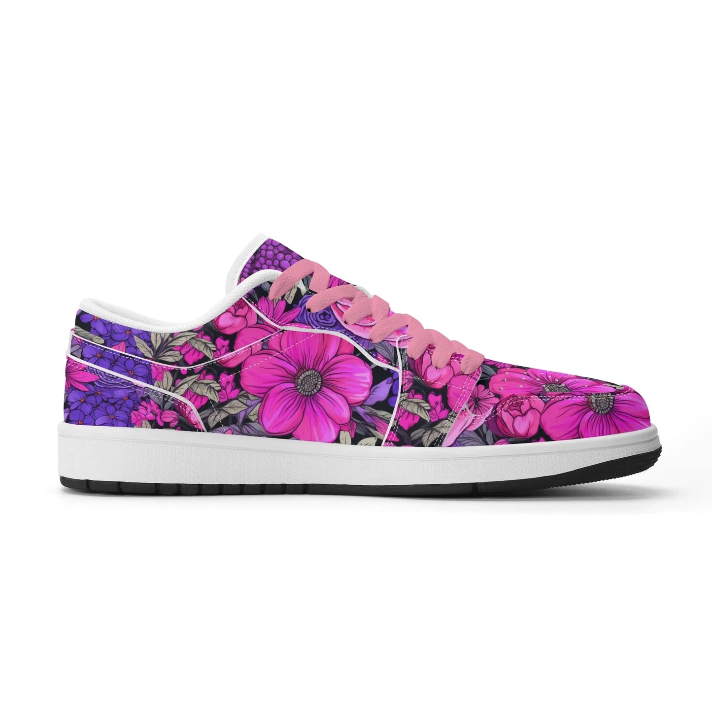 pink-flower-low-top-leder-sneaker-fur-herren-sneaker-jlr-design-3 - JLR Design