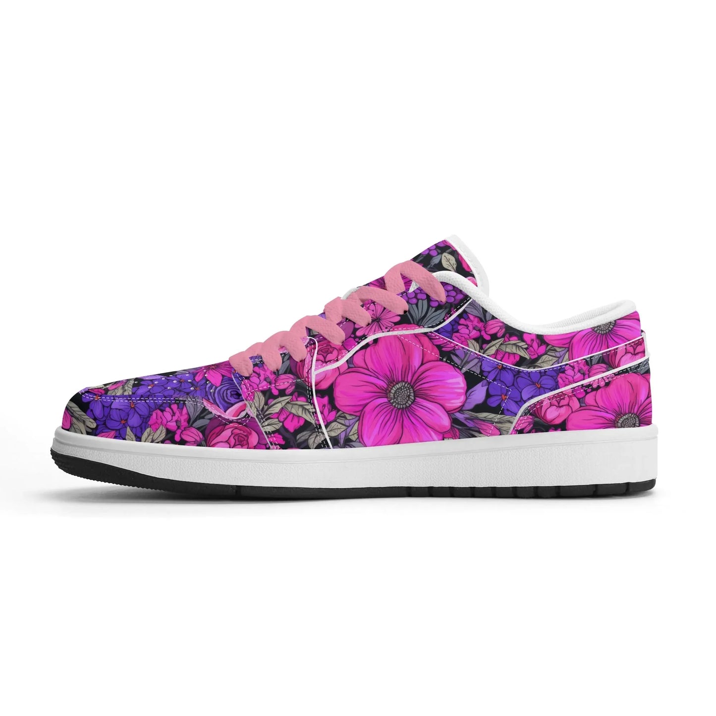 pink-flower-low-top-leder-sneaker-fur-herren-sneaker-jlr-design-4 - JLR Design