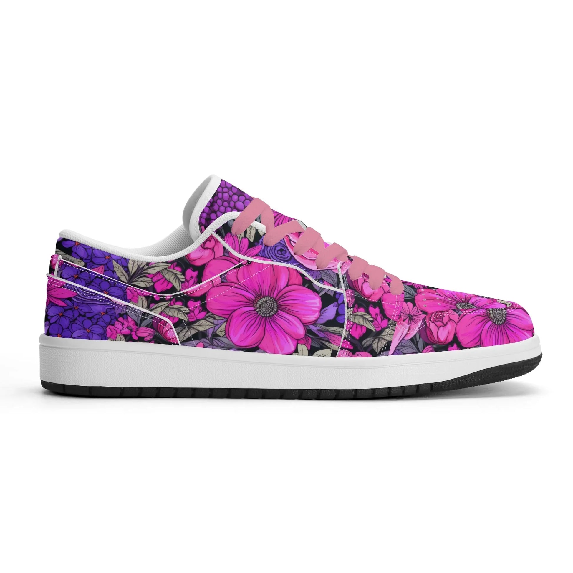 pink-flower-low-top-leder-sneaker-fur-herren-sneaker-jlr-design-5 - JLR Design