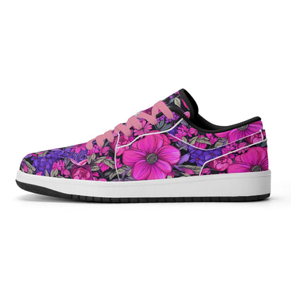 pink-flower-low-top-leder-sneaker-fur-herren-sneaker-jlr-design-9 - JLR Design