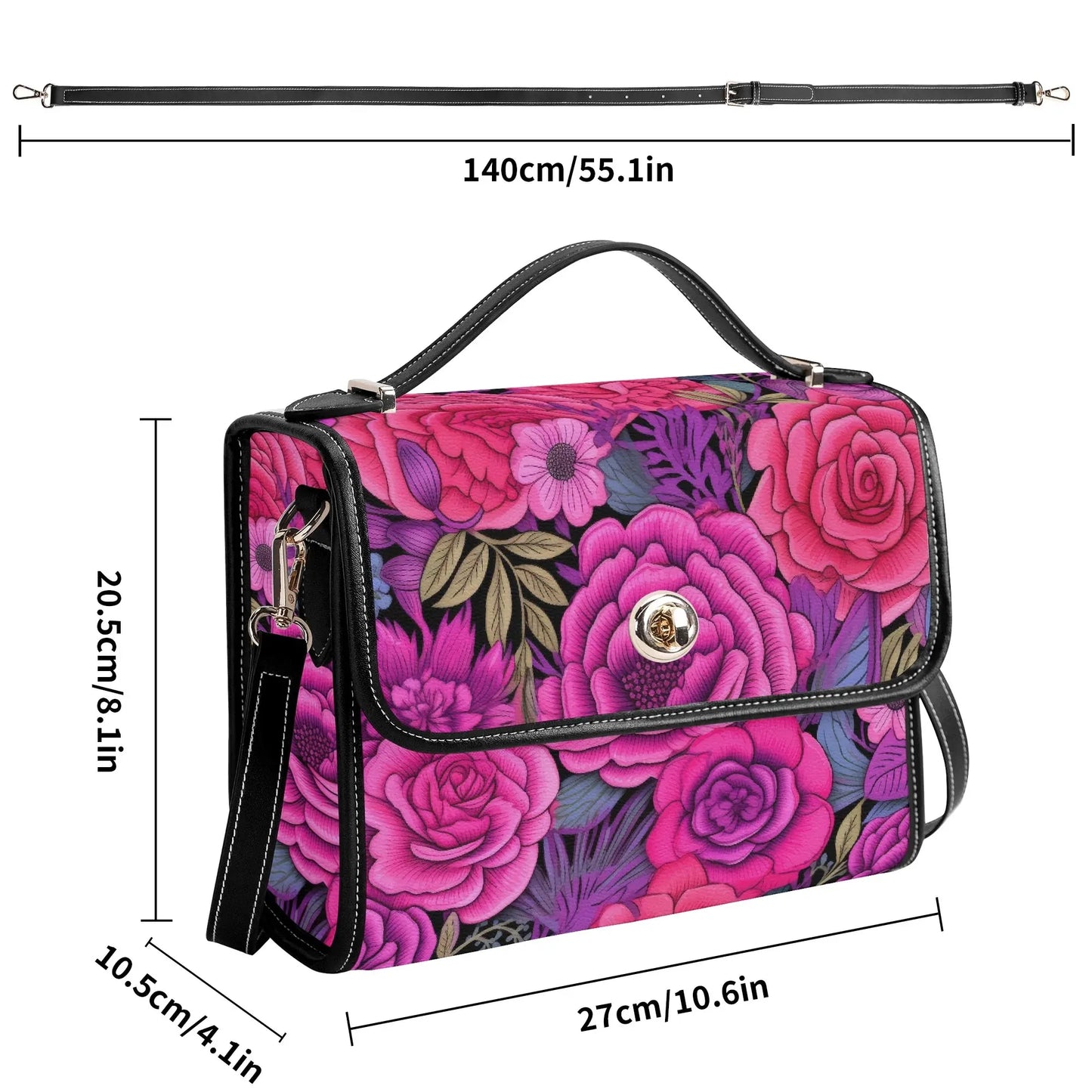 pink-flower-v1-satchel-bag-umhangetasche-umhangetasche-jlr-design-8 - JLR Design