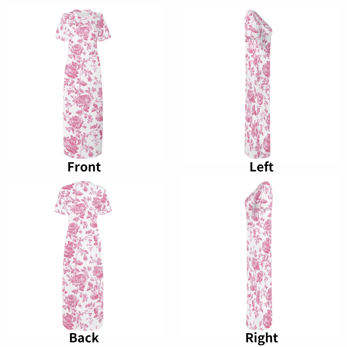 pink-french-toile-de-jouy-bodycon-maxi-dress-long-dress-jlr-design-jlr-design-de-7 - JLR Design