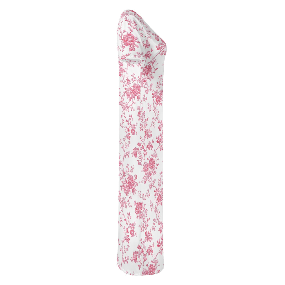 pink-french-toile-de-jouy-v2-bodycon-maxi-dress-long-dress-jlr-design-jlr-design-de-5 - JLR Design