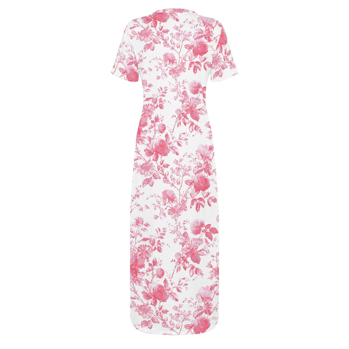 pink-french-toile-de-jouy-v3-bodycon-maxi-dress-long-dress-jlr-design-jlr-design-de-4 - JLR Design