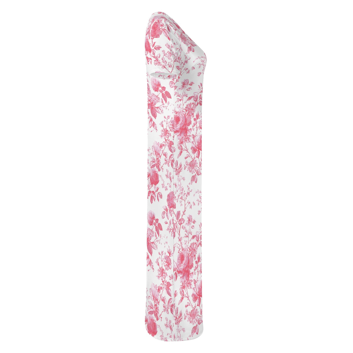 pink-french-toile-de-jouy-v3-bodycon-maxi-dress-long-dress-jlr-design-jlr-design-de-5 - JLR Design