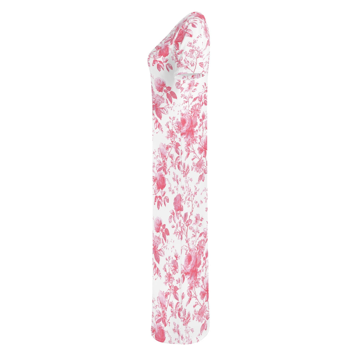 pink-french-toile-de-jouy-v3-bodycon-maxi-dress-long-dress-jlr-design-jlr-design-de-6 - JLR Design