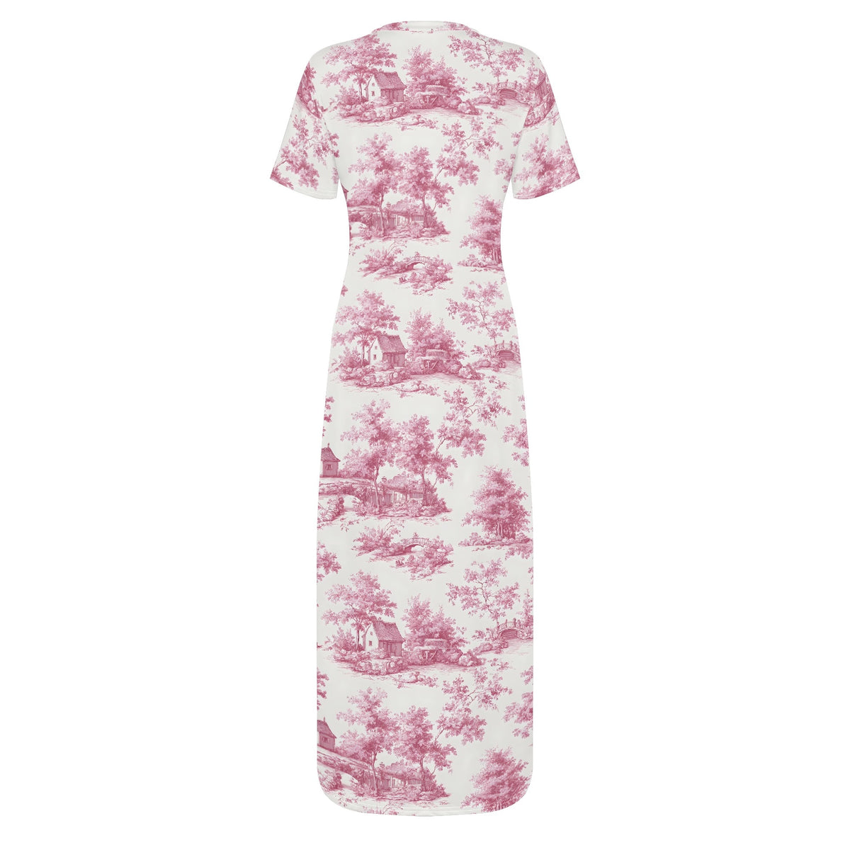 pink-french-toile-de-jouy-v4-bodycon-maxi-dress-long-dress-jlr-design-jlr-design-de-4 - JLR Design