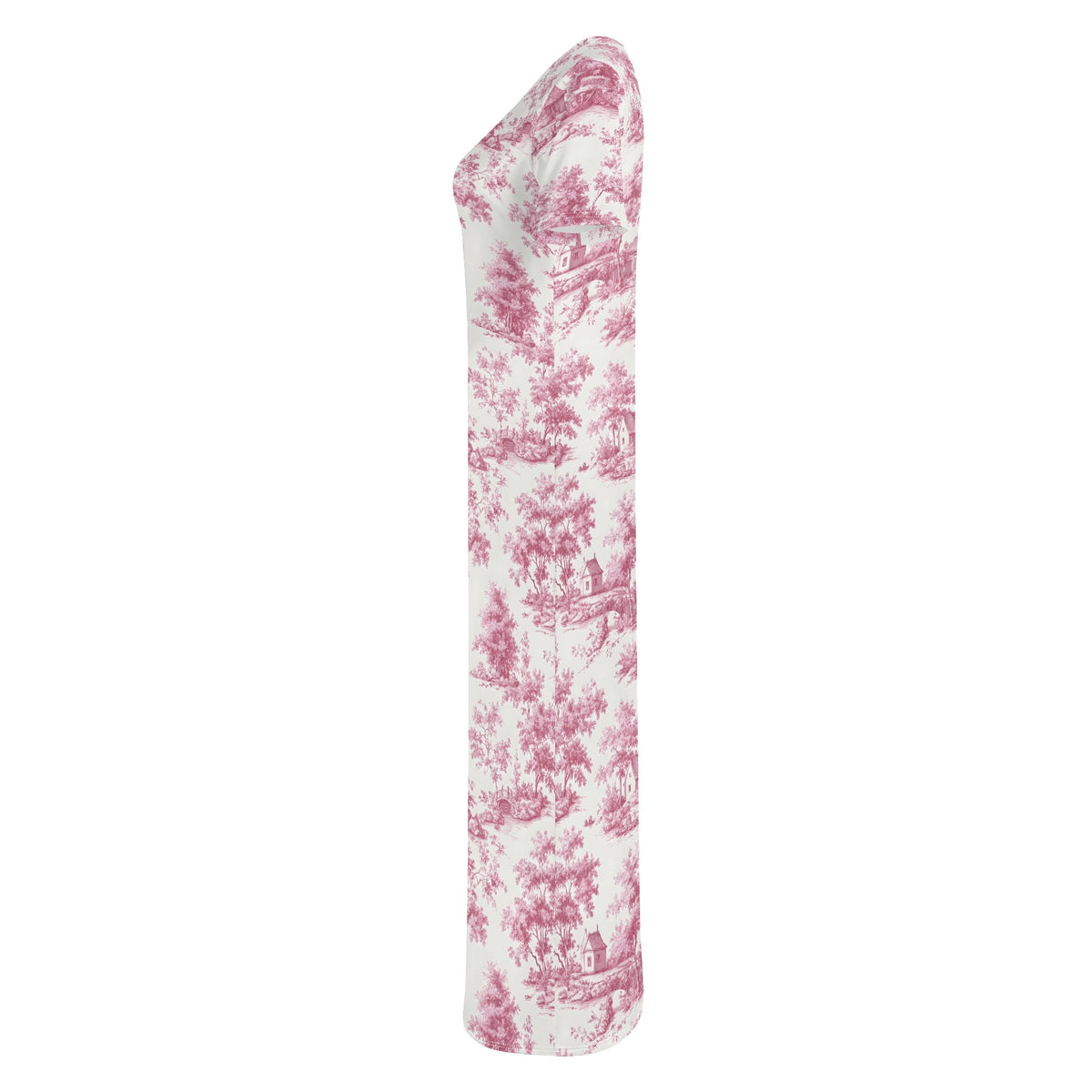 pink-french-toile-de-jouy-v4-bodycon-maxi-dress-long-dress-jlr-design-jlr-design-de-6 - JLR Design