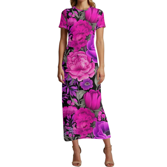 pink-garden-short-sleeve-long-dress-long-dress-jlr-design-1 - JLR Design