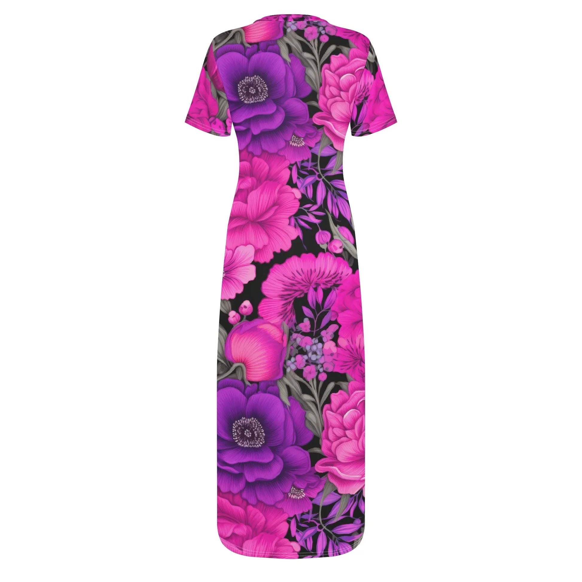 pink-garden-short-sleeve-long-dress-long-dress-jlr-design-4 - JLR Design