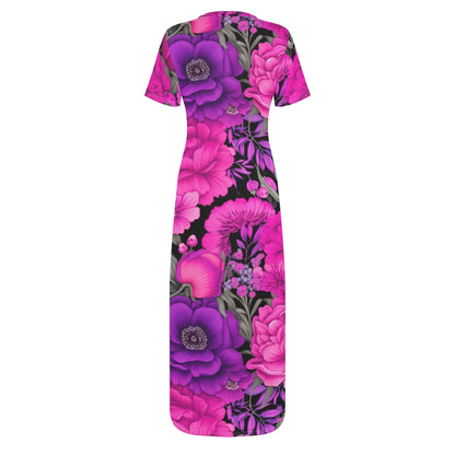 pink-garden-short-sleeve-long-dress-long-dress-jlr-design-4 - JLR Design