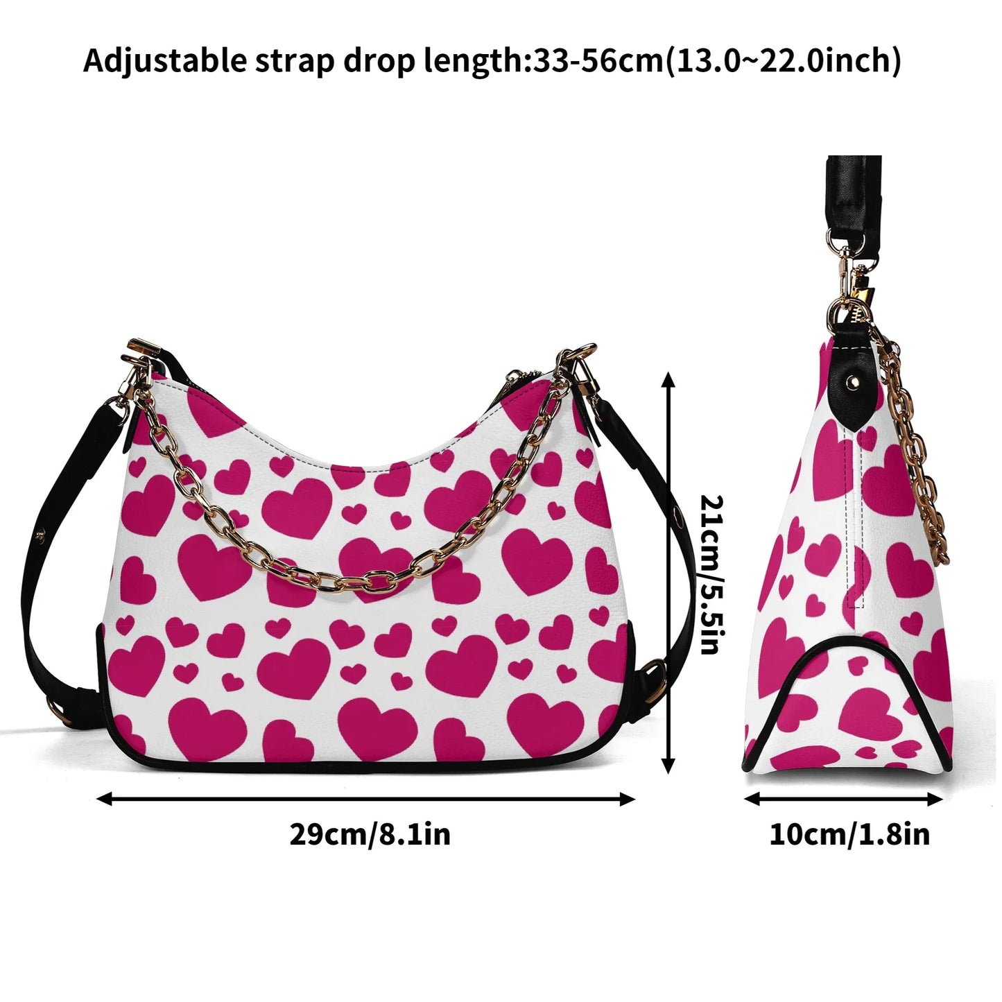 pink-heart-elegante-umhangetasche-mit-kette-umhangetasche-jlr-design-7 - JLR Design