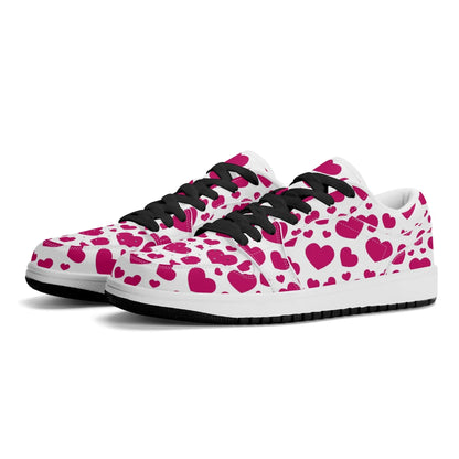 pink-hearts-low-top-leder-sneaker-fur-damen-sneaker-jlr-design-1 - JLR Design