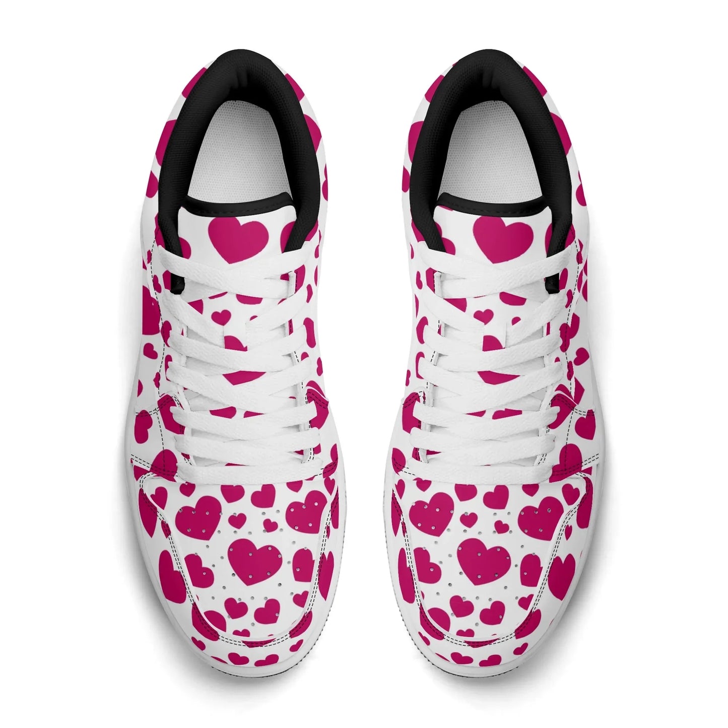 pink-hearts-low-top-leder-sneaker-fur-damen-sneaker-jlr-design-14 - JLR Design