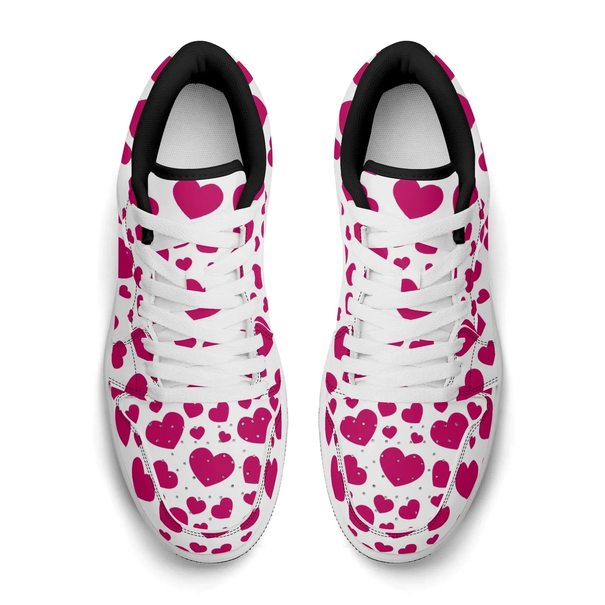 pink-hearts-low-top-leder-sneaker-fur-damen-sneaker-jlr-design-14 - JLR Design