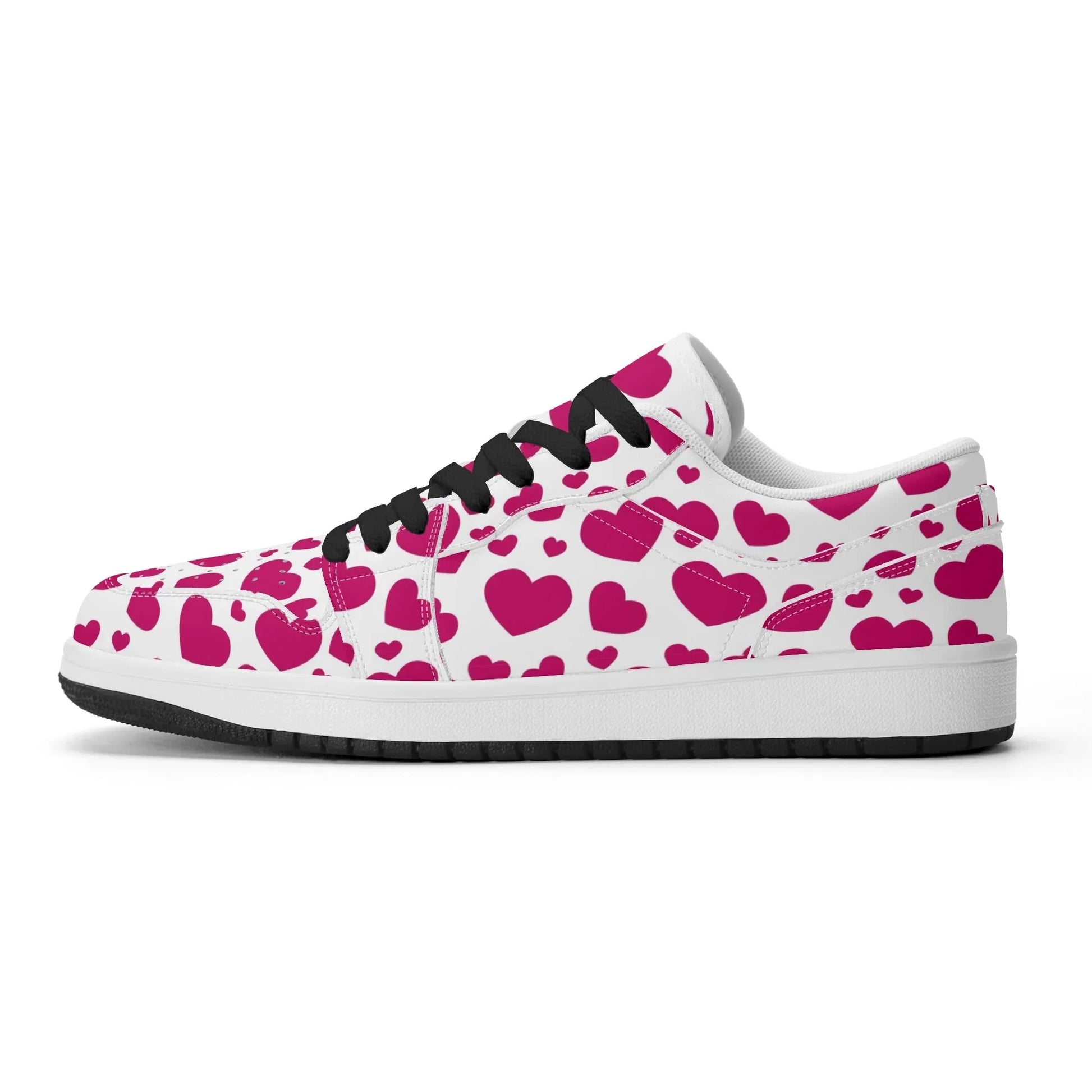 pink-hearts-low-top-leder-sneaker-fur-damen-sneaker-jlr-design-2 - JLR Design