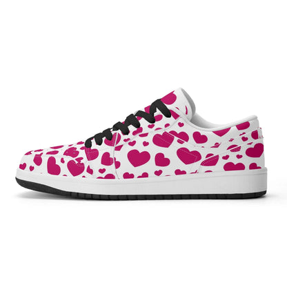 pink-hearts-low-top-leder-sneaker-fur-damen-sneaker-jlr-design-2 - JLR Design