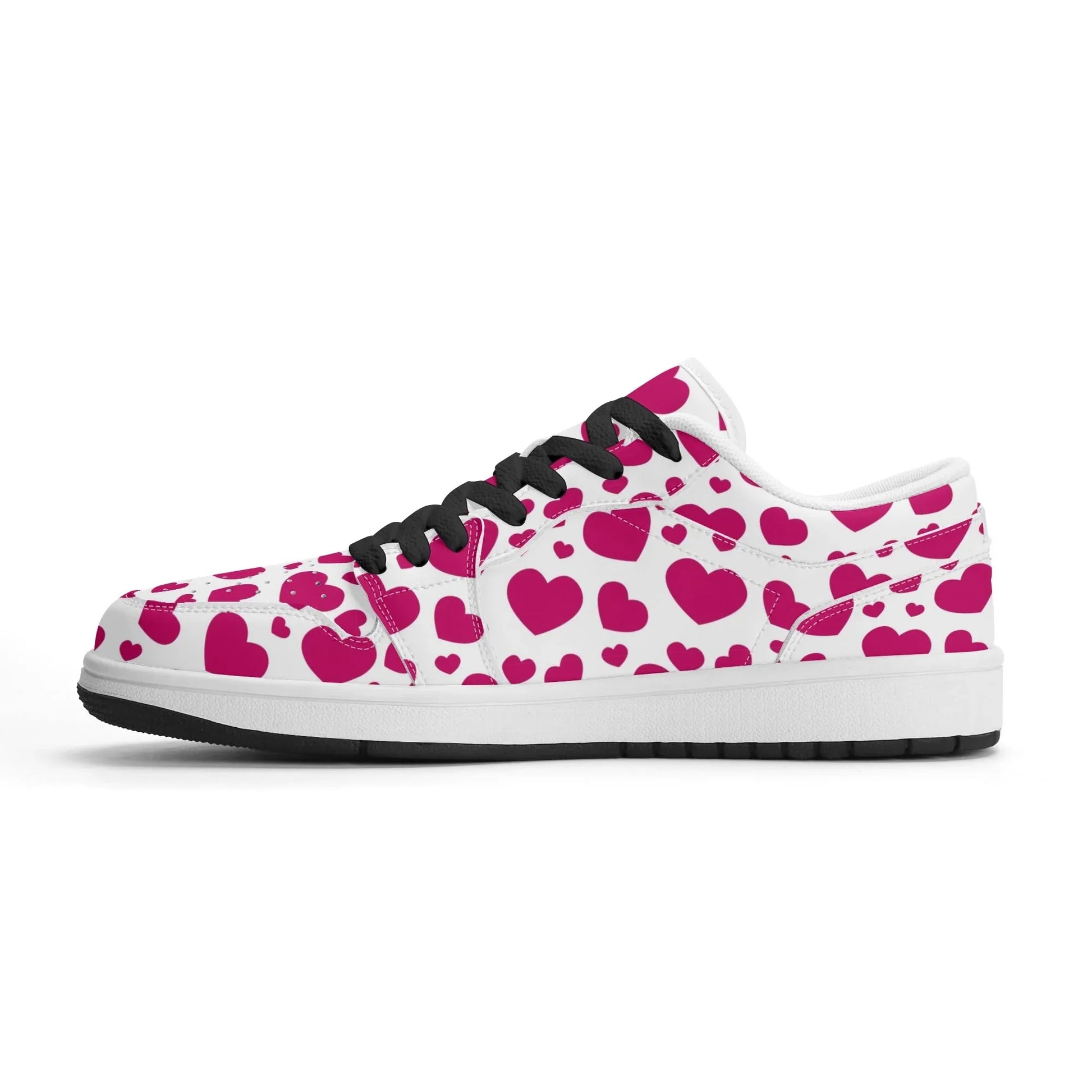 pink-hearts-low-top-leder-sneaker-fur-damen-sneaker-jlr-design-4 - JLR Design
