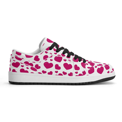 pink-hearts-low-top-leder-sneaker-fur-damen-sneaker-jlr-design-5 - JLR Design