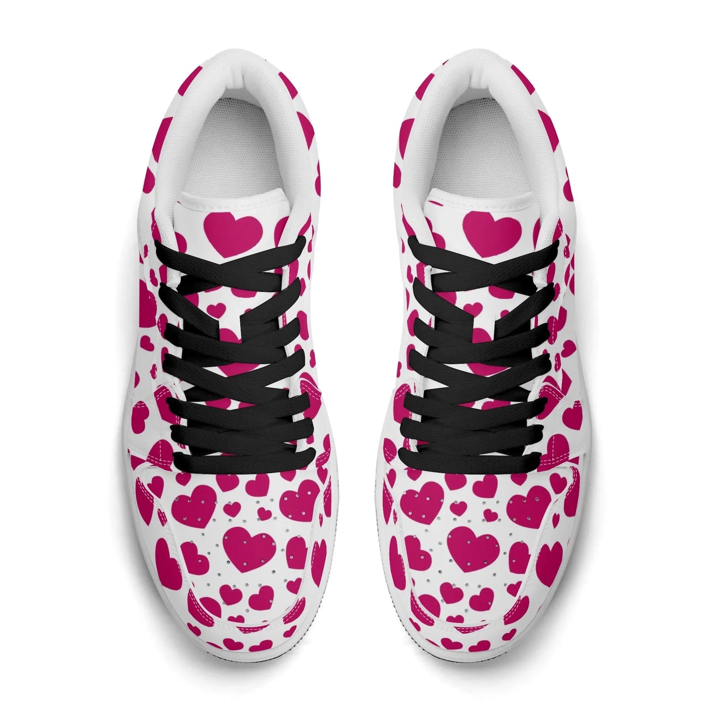 pink-hearts-low-top-leder-sneaker-fur-damen-sneaker-jlr-design-7 - JLR Design
