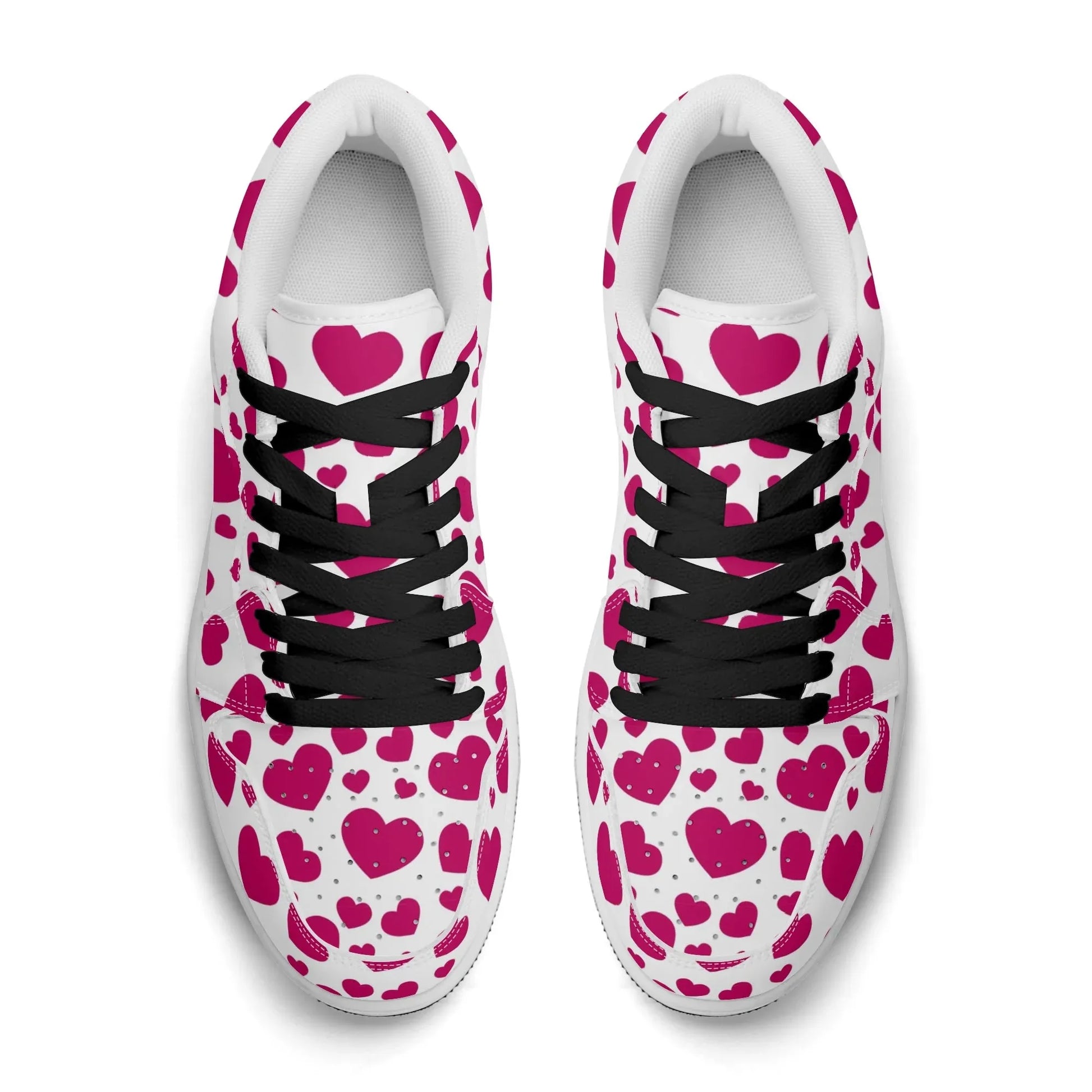 pink-hearts-low-top-leder-sneaker-fur-damen-sneaker-jlr-design-7 - JLR Design