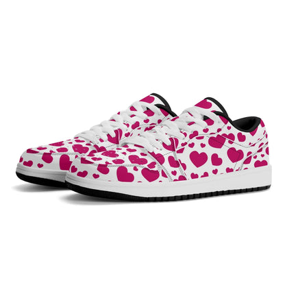 pink-hearts-low-top-leder-sneaker-fur-damen-sneaker-jlr-design-8 - JLR Design