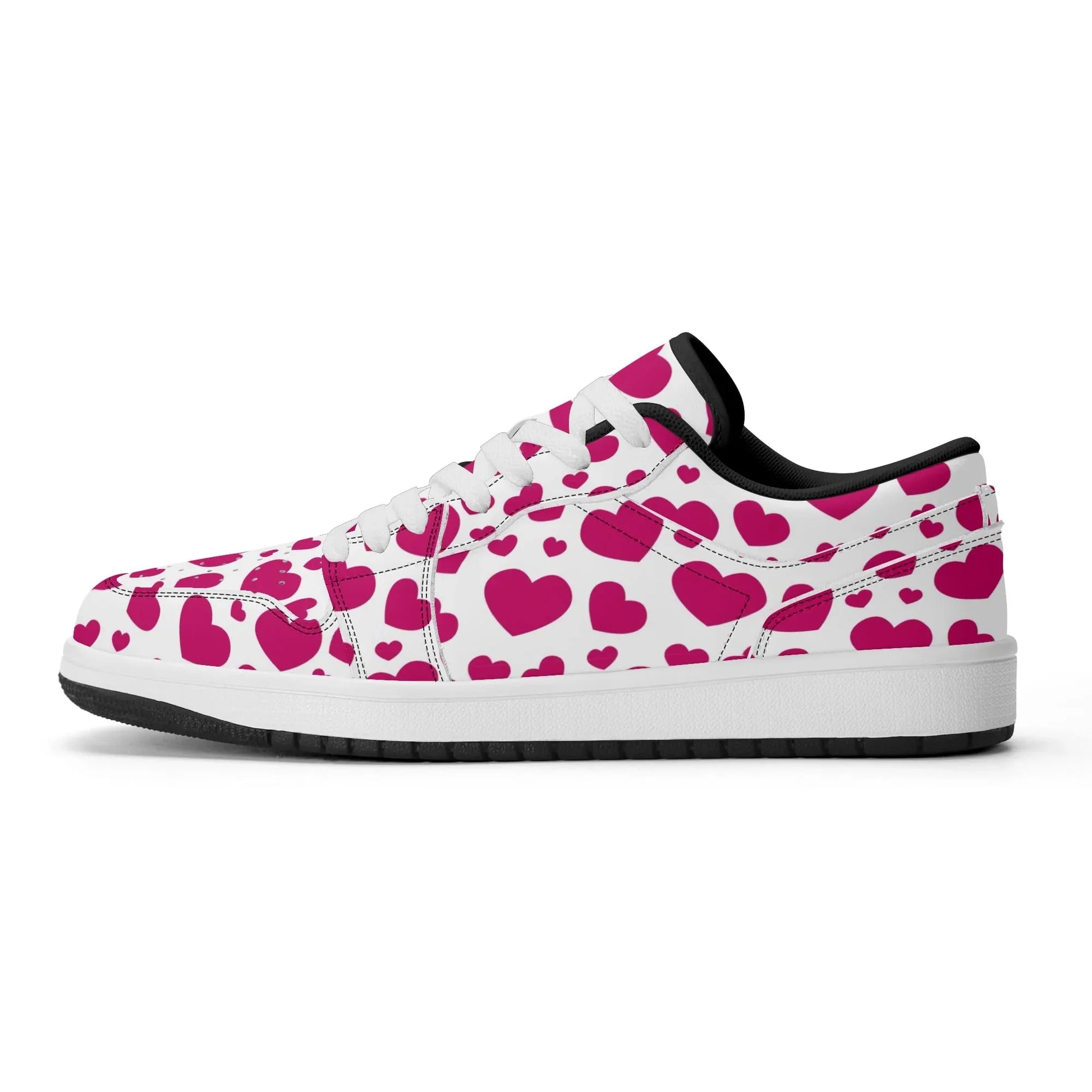pink-hearts-low-top-leder-sneaker-fur-damen-sneaker-jlr-design-9 - JLR Design
