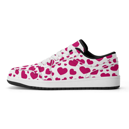 pink-hearts-low-top-leder-sneaker-fur-damen-sneaker-jlr-design-9 - JLR Design