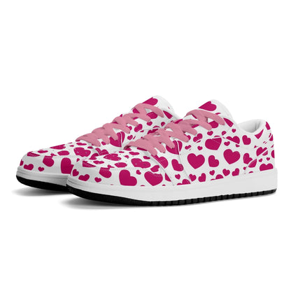 pink-hearts-low-top-leder-sneaker-fur-herren-sneaker-jlr-design-1 - JLR Design