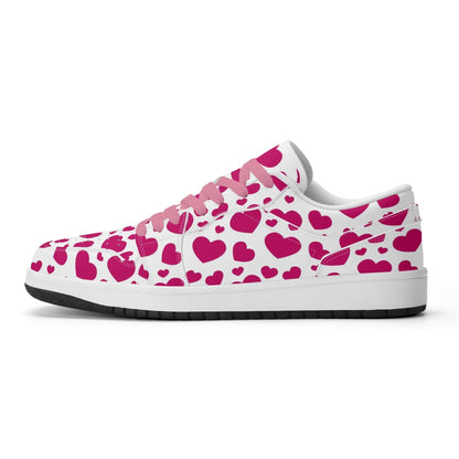 pink-hearts-low-top-leder-sneaker-fur-herren-sneaker-jlr-design-2 - JLR Design