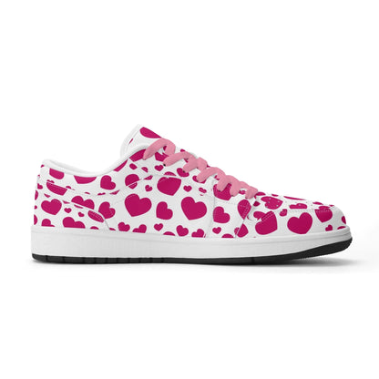 pink-hearts-low-top-leder-sneaker-fur-herren-sneaker-jlr-design-3 - JLR Design