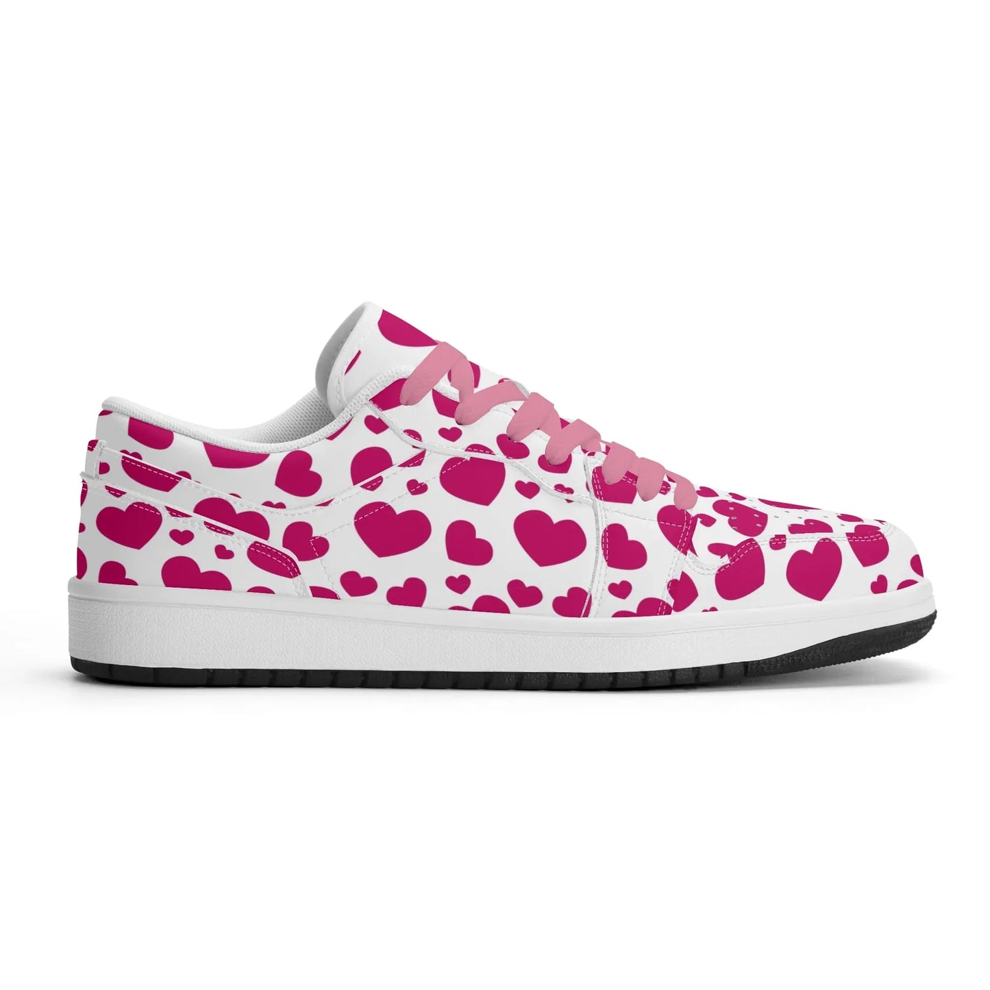 pink-hearts-low-top-leder-sneaker-fur-herren-sneaker-jlr-design-5 - JLR Design