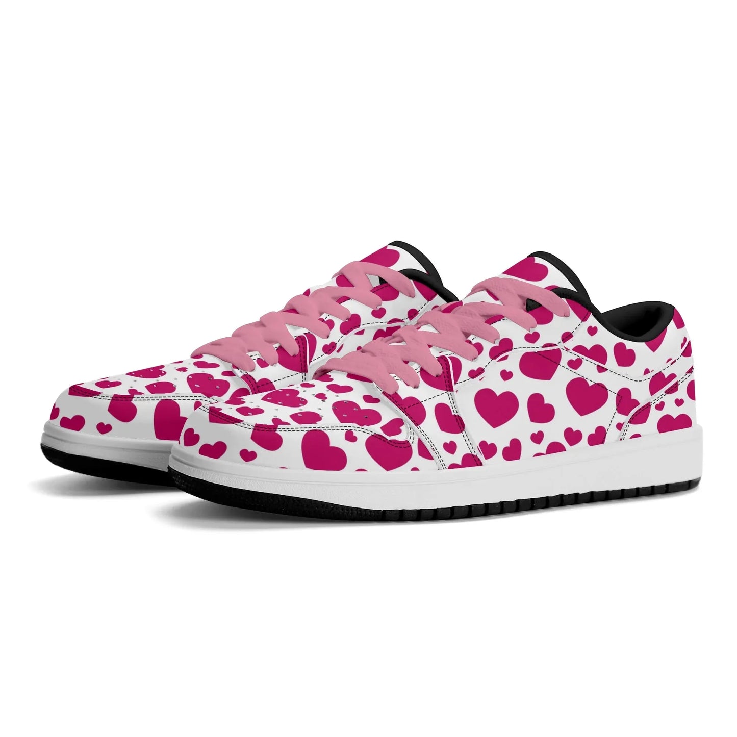 pink-hearts-low-top-leder-sneaker-fur-herren-sneaker-jlr-design-8 - JLR Design