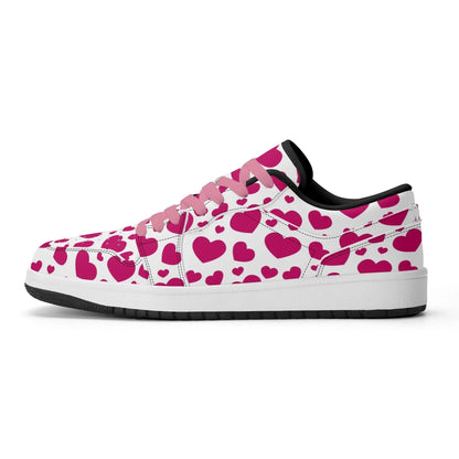 pink-hearts-low-top-leder-sneaker-fur-herren-sneaker-jlr-design-9 - JLR Design