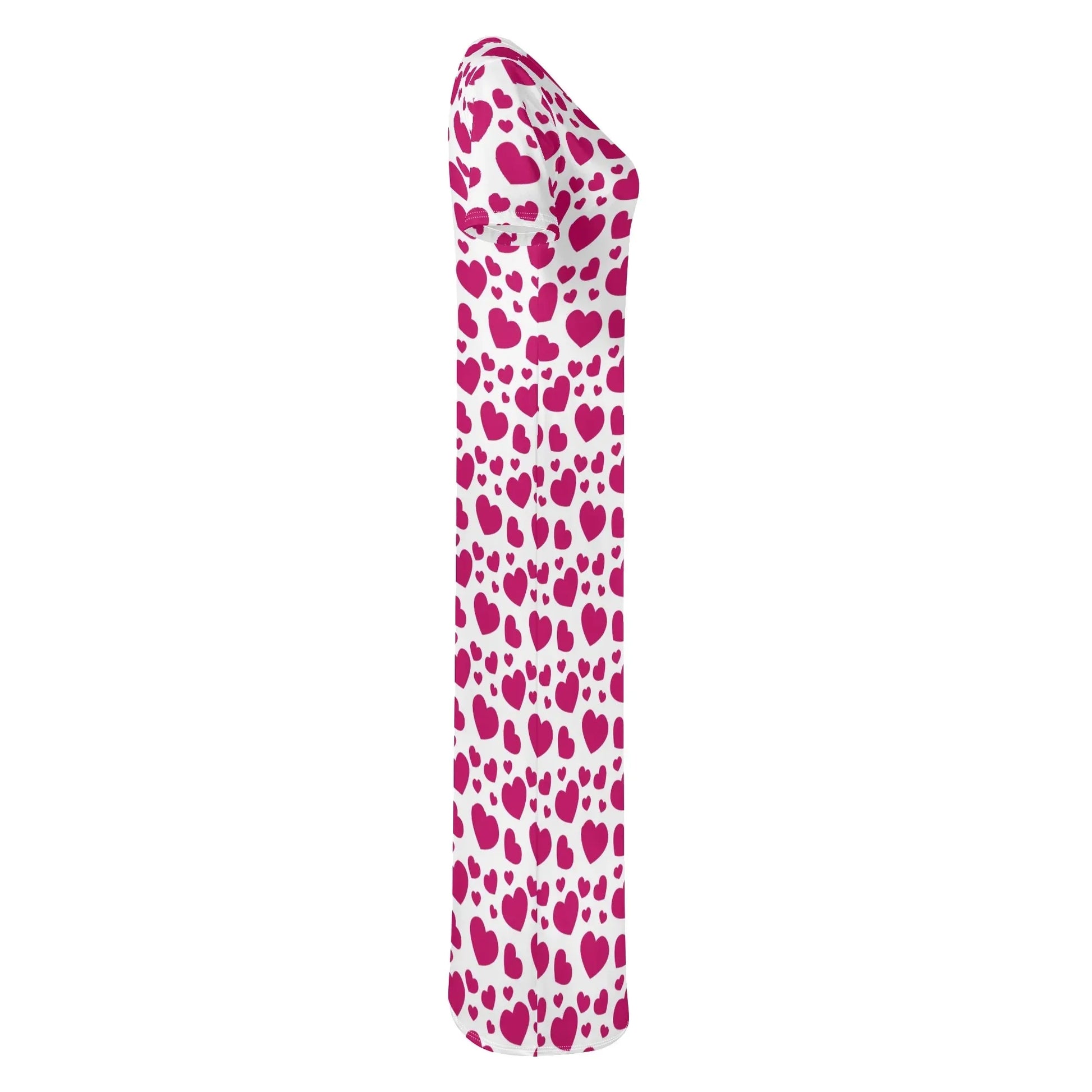 pink-hearts-short-sleeve-long-dress-long-dress-jlr-design-5 - JLR Design