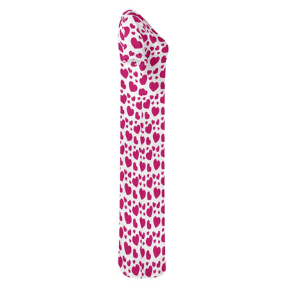pink-hearts-short-sleeve-long-dress-long-dress-jlr-design-5 - JLR Design