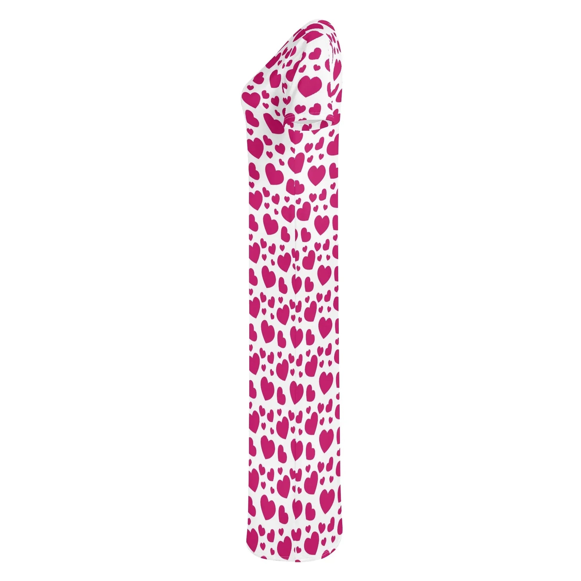 pink-hearts-short-sleeve-long-dress-long-dress-jlr-design-6 - JLR Design
