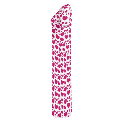 pink-hearts-short-sleeve-long-dress-long-dress-jlr-design-6 - JLR Design