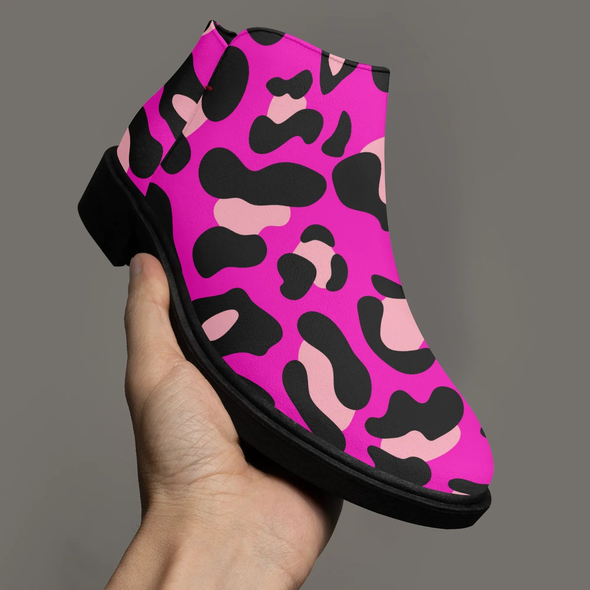 pink-leopard-elegante-reissverschluss-stiefeletten-stiefeletten-jlr-design-3 - JLR Design