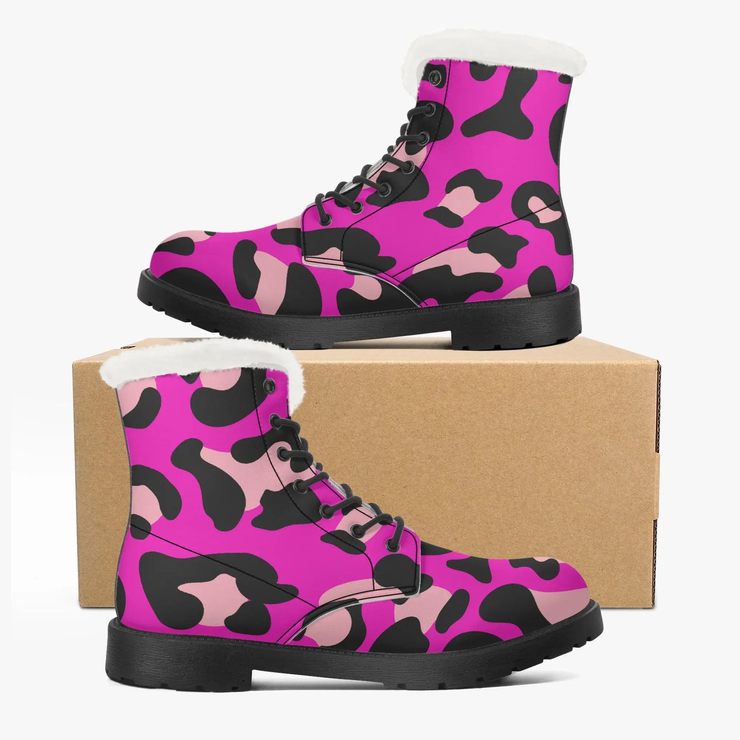 pink-leopard-faux-fur-leder-boots-boots-jlr-design-5 - JLR Design