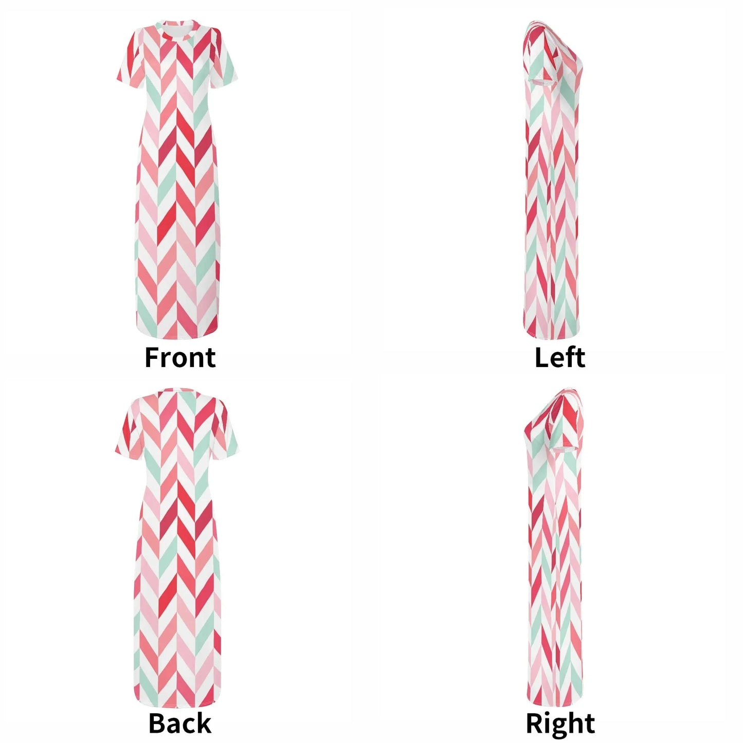 pink-lines-short-sleeve-long-dress-long-dress-jlr-design-7 - JLR Design