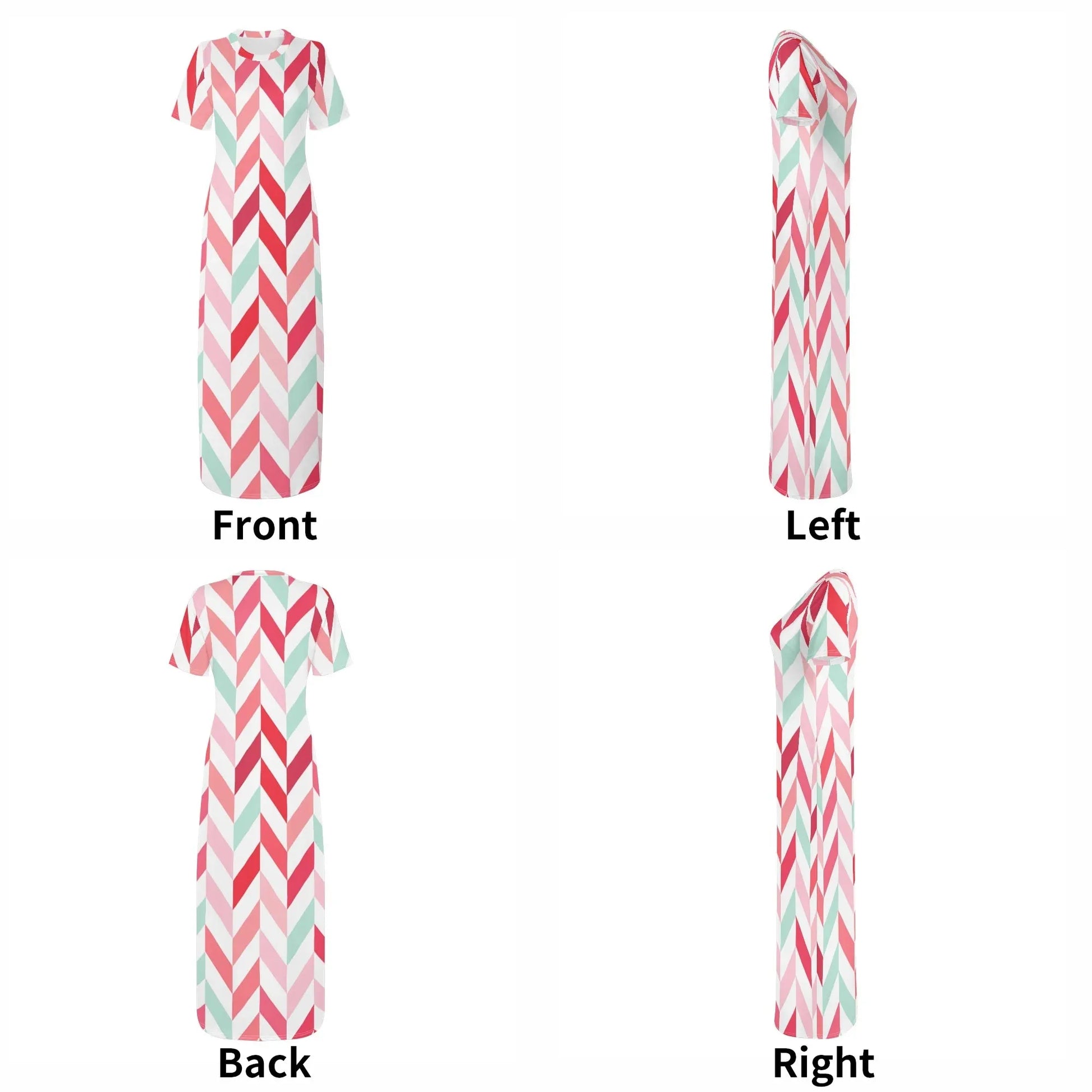 pink-lines-short-sleeve-long-dress-long-dress-jlr-design-7 - JLR Design