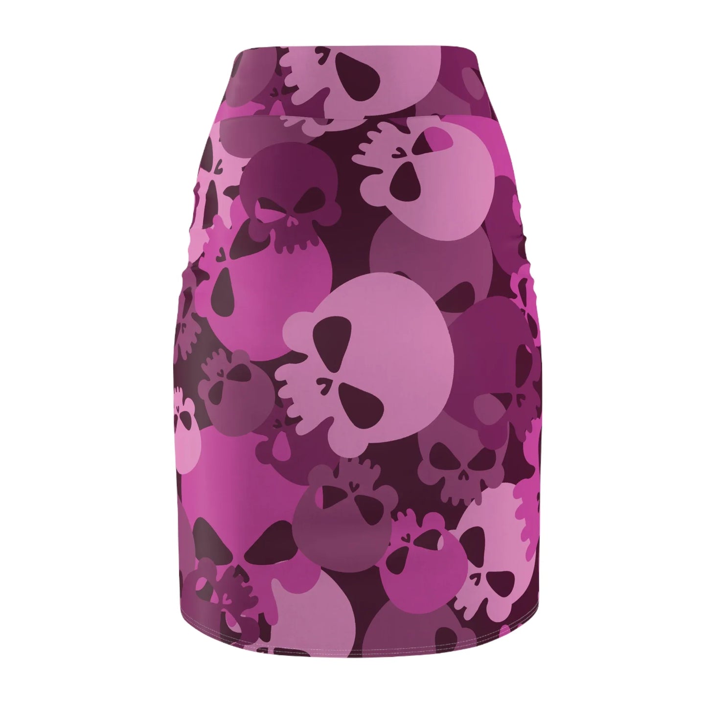 pink-skull-bleistiftrock-fur-damen-eleganter-mid-waist-rock-mit-stretch-komfort-bleistiftrock-jlr-design-5 - JLR Design