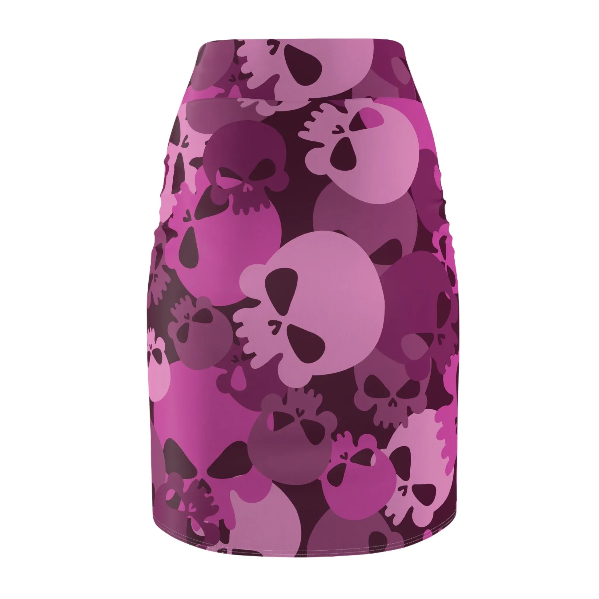 pink-skull-bleistiftrock-fur-damen-eleganter-mid-waist-rock-mit-stretch-komfort-bleistiftrock-jlr-design-5 - JLR Design