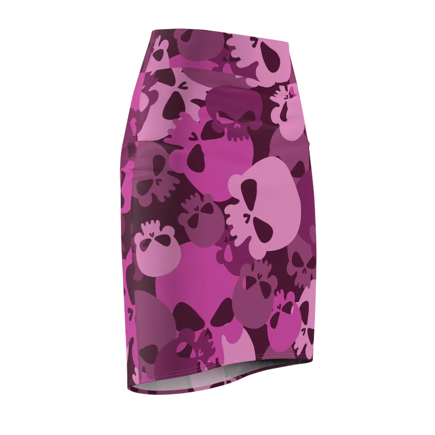pink-skull-bleistiftrock-fur-damen-eleganter-mid-waist-rock-mit-stretch-komfort-bleistiftrock-jlr-design-6 - JLR Design