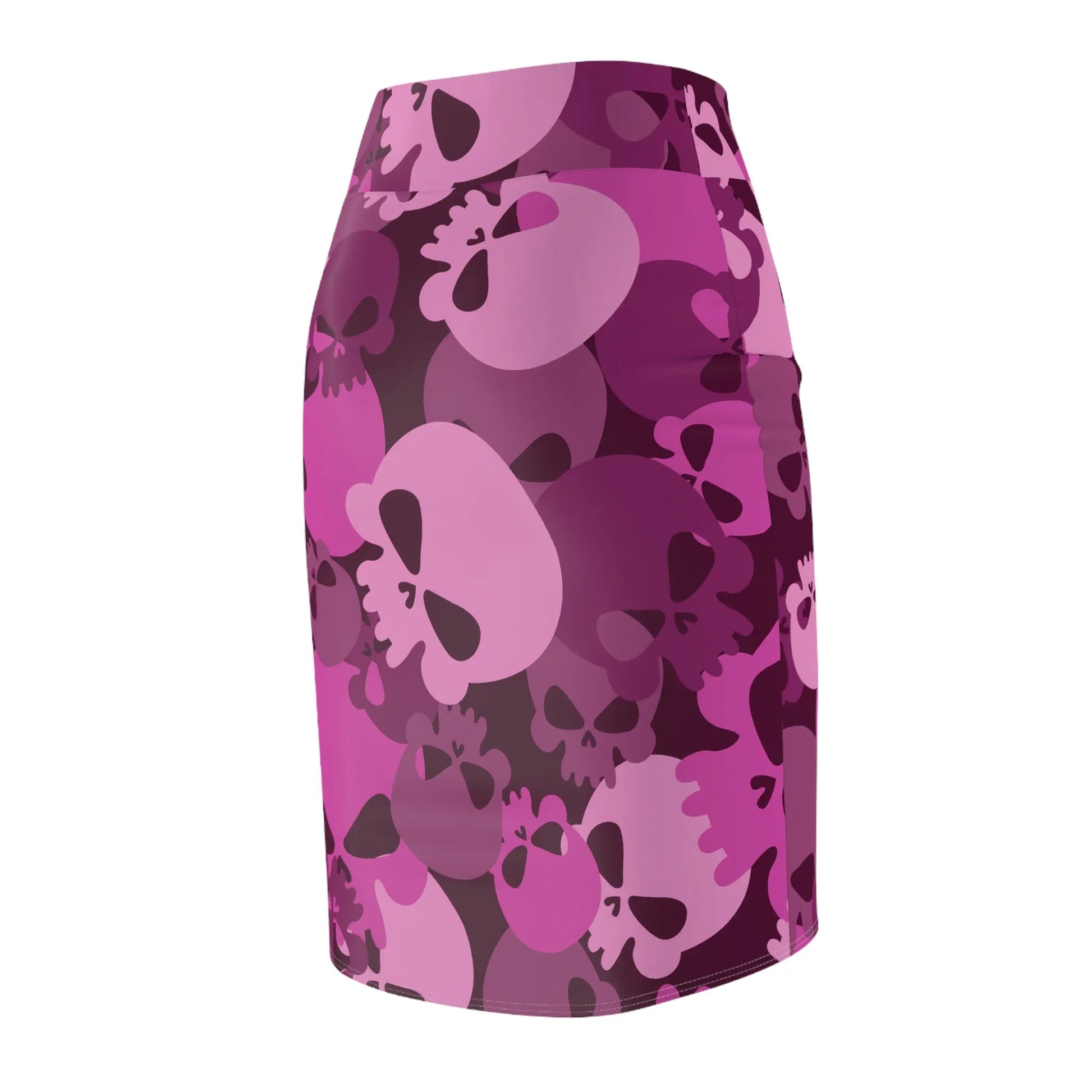 pink-skull-bleistiftrock-fur-damen-eleganter-mid-waist-rock-mit-stretch-komfort-bleistiftrock-jlr-design-7 - JLR Design
