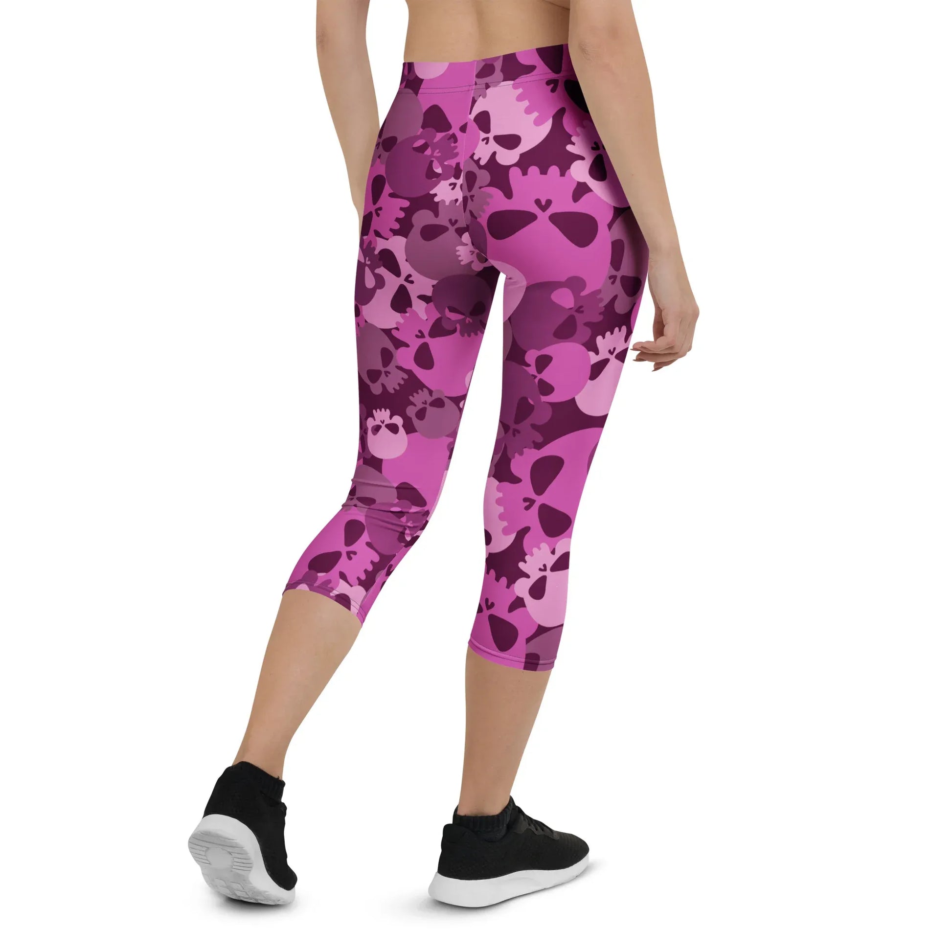 pink-skull-damen-capri-leggings-capri-leggings-jlr-design-8 - JLR Design