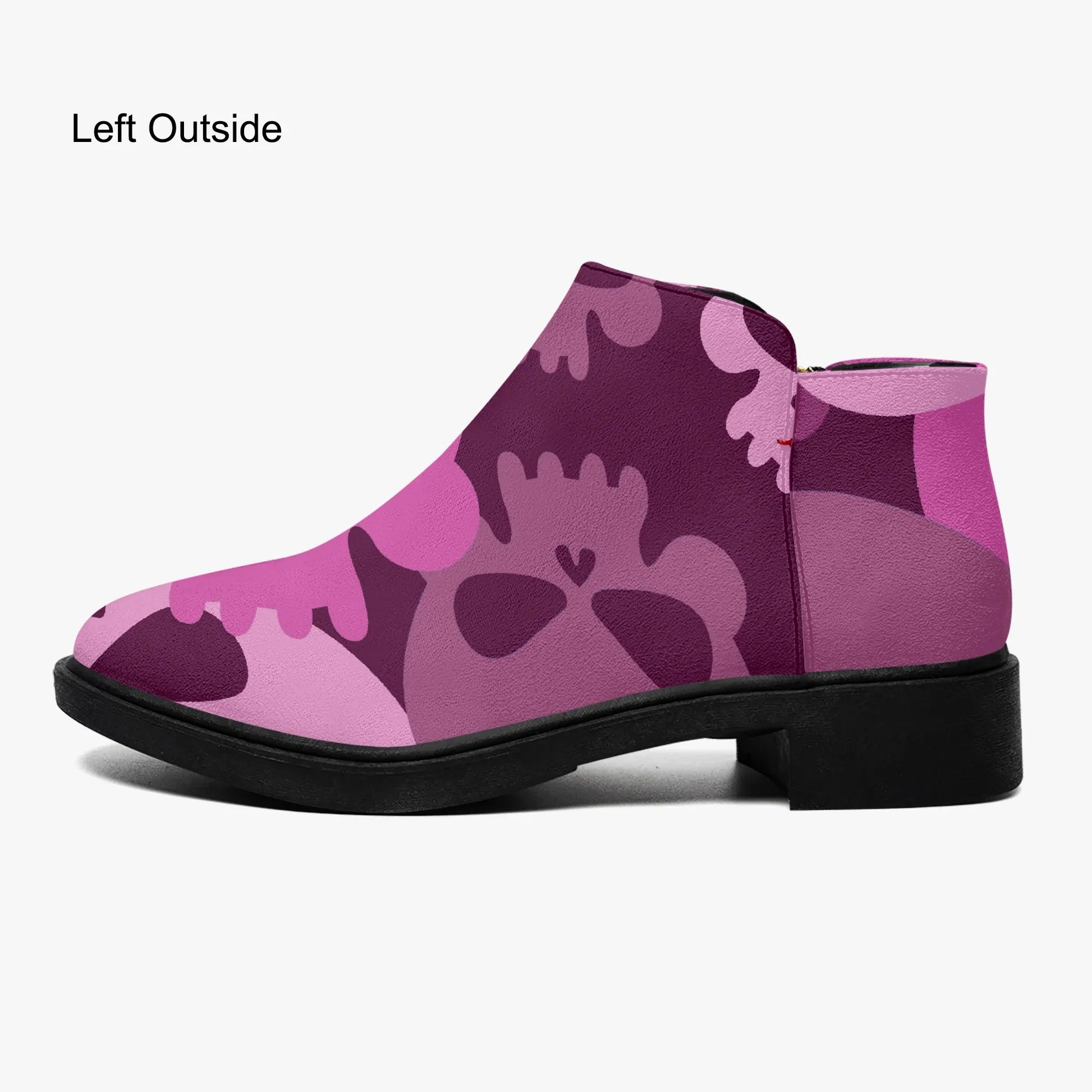 pink-skull-elegante-reissverschluss-stiefeletten-stiefeletten-jlr-design-5 - JLR Design