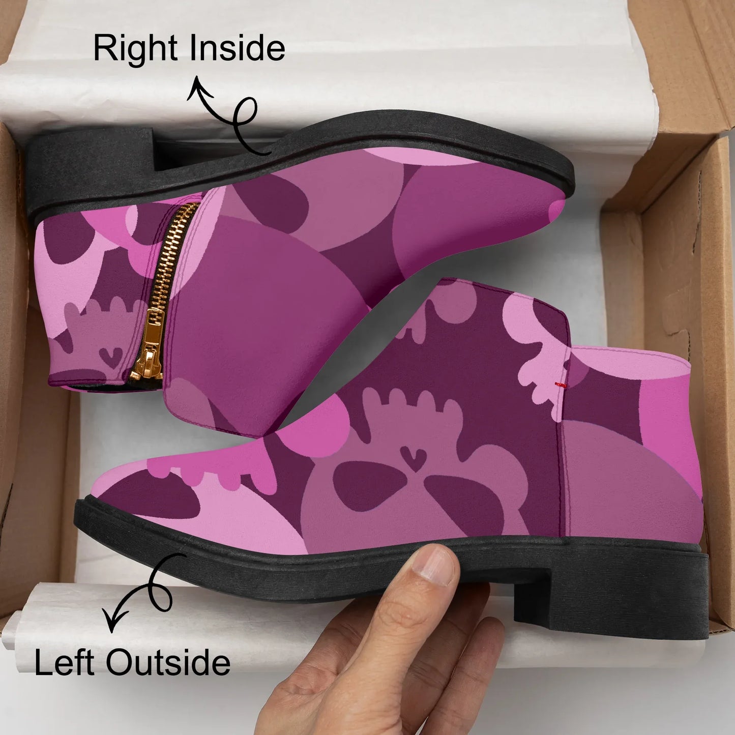 pink-skull-elegante-reissverschluss-stiefeletten-stiefeletten-jlr-design-8 - JLR Design