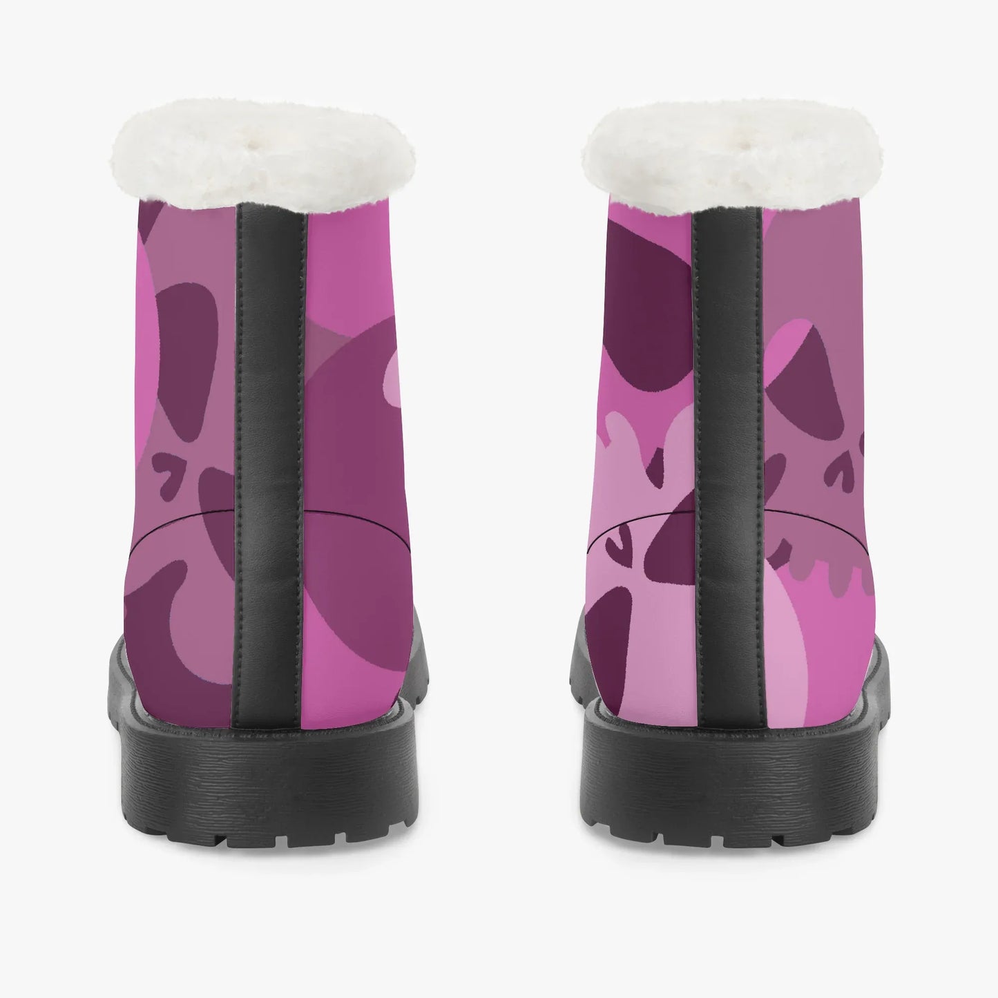 pink-skull-faux-fur-leder-boots-boots-jlr-design-6 - JLR Design